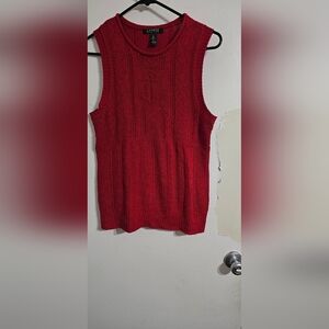 Lauren Ralph Lauren Sweater Vest Womens Medium Red